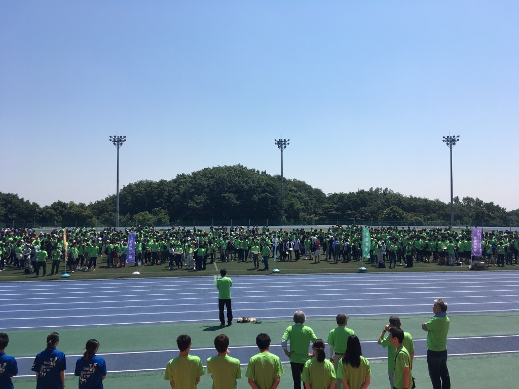 東松山校舎の総合グラウンドがスタート地点です