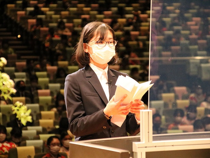 ▲国際文化学科・武田 彩生 さん
