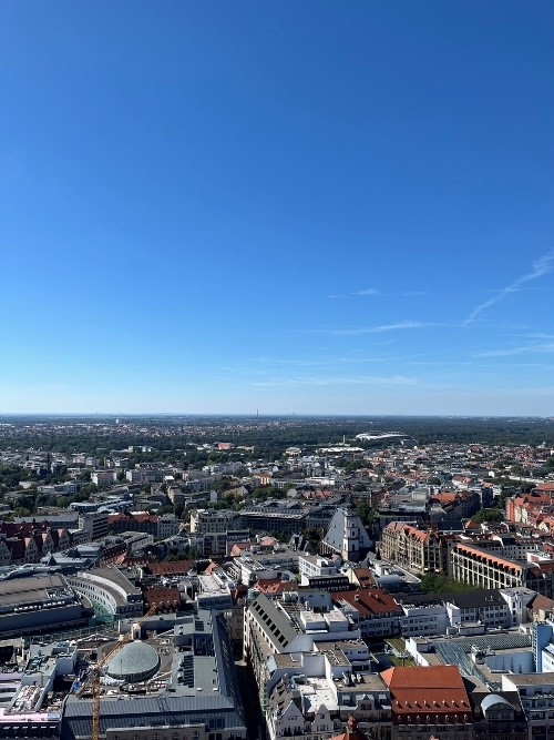 展望台から見たライプツィヒの景色