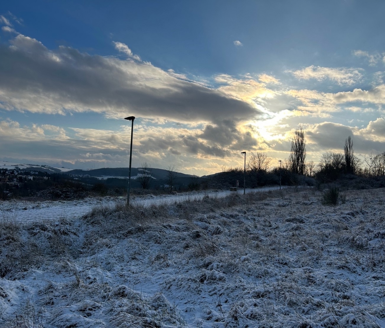 トリーアにも雪が降り、一面が雪に染まりました。
