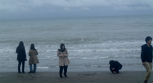 鉛色の空とカスピ海(2013年10月)