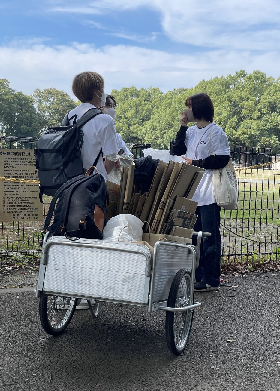 今回のイベントで大活躍したプレーリヤカー