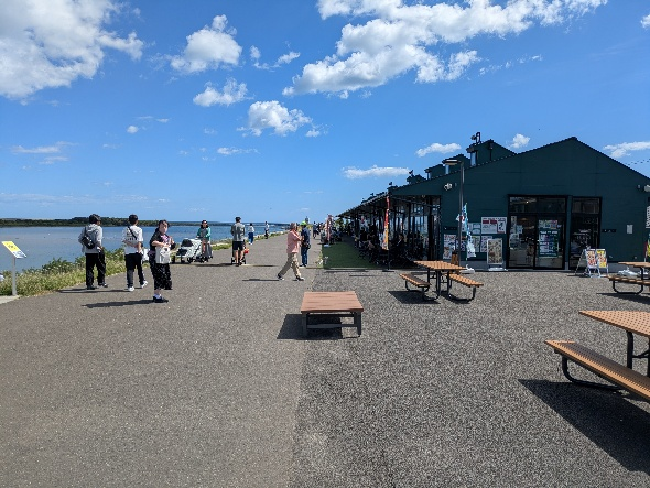 (かわまちてらす閖上の様子)