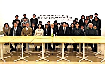 田中氏と教員・役員の学生