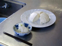 出来上がった豆腐の味は格別