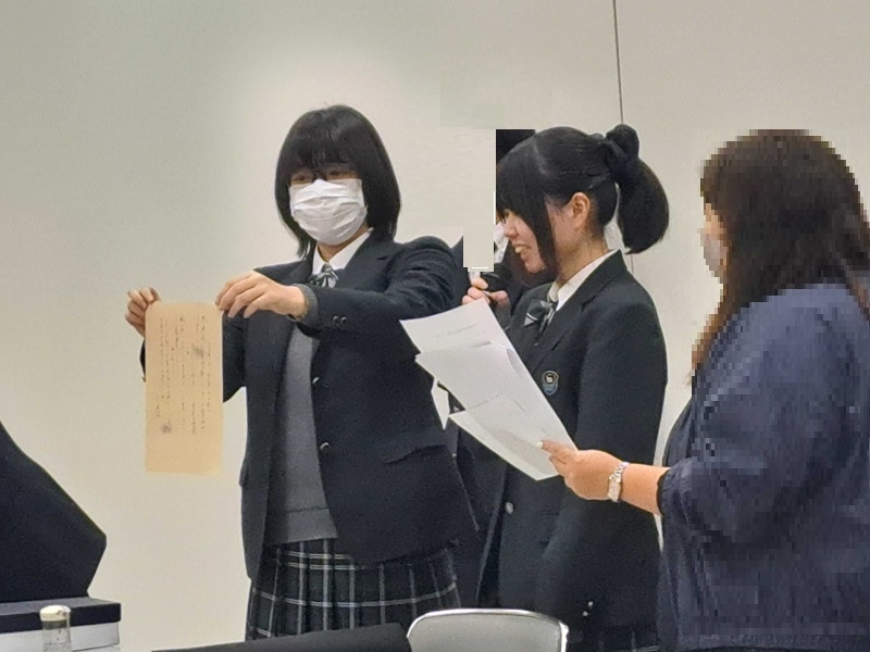 席上揮毫・インタビュー