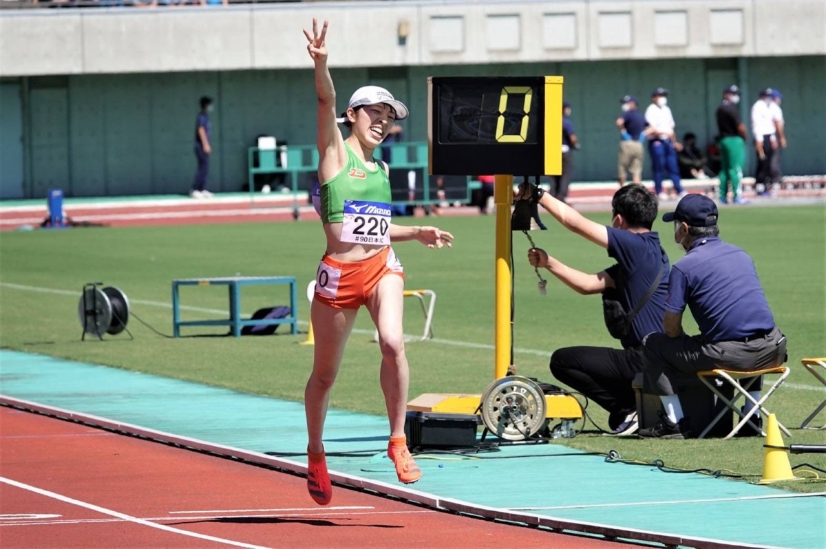 日本歴代2位の記録で優勝を決めた吉村玲美選手。　　　　　　©️Ikumi KODAMA