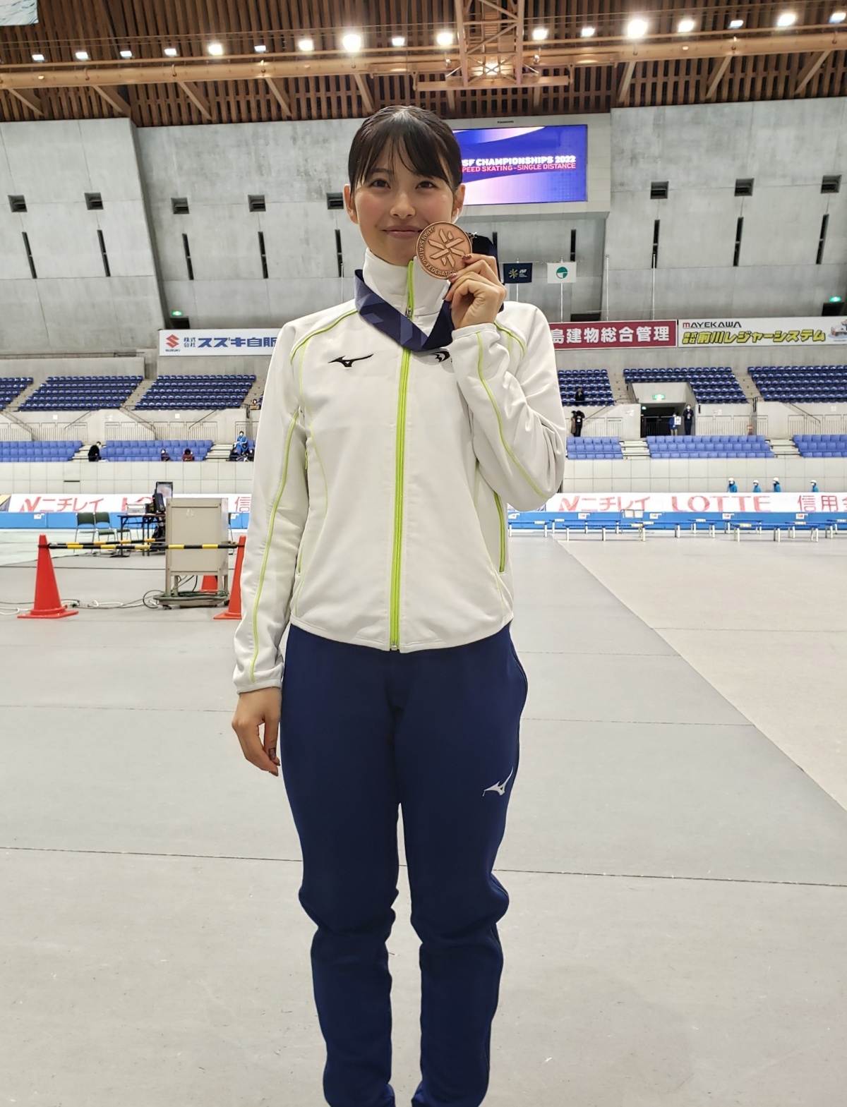 表彰式を終えた高橋侑花選手