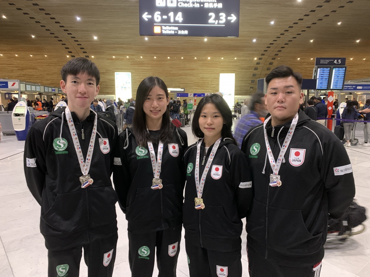 メダルを獲得した選手たち
【左から順に】前田秀隆選手、加藤柚帆選手、村上智奈選手、和田拳輔選手