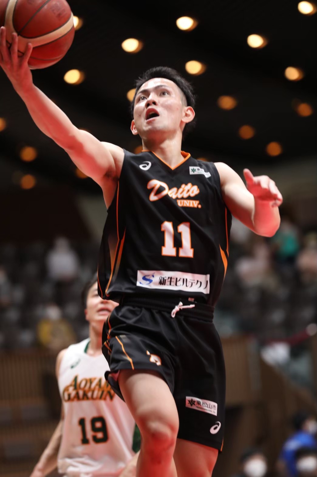 常に声を出しチームの士気を上げる田中志門選手（日本文・４年）