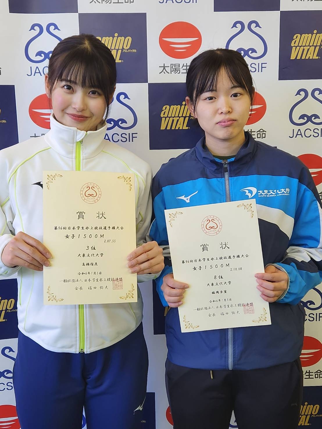 女子1500ｍ高橋選手・福岡選手