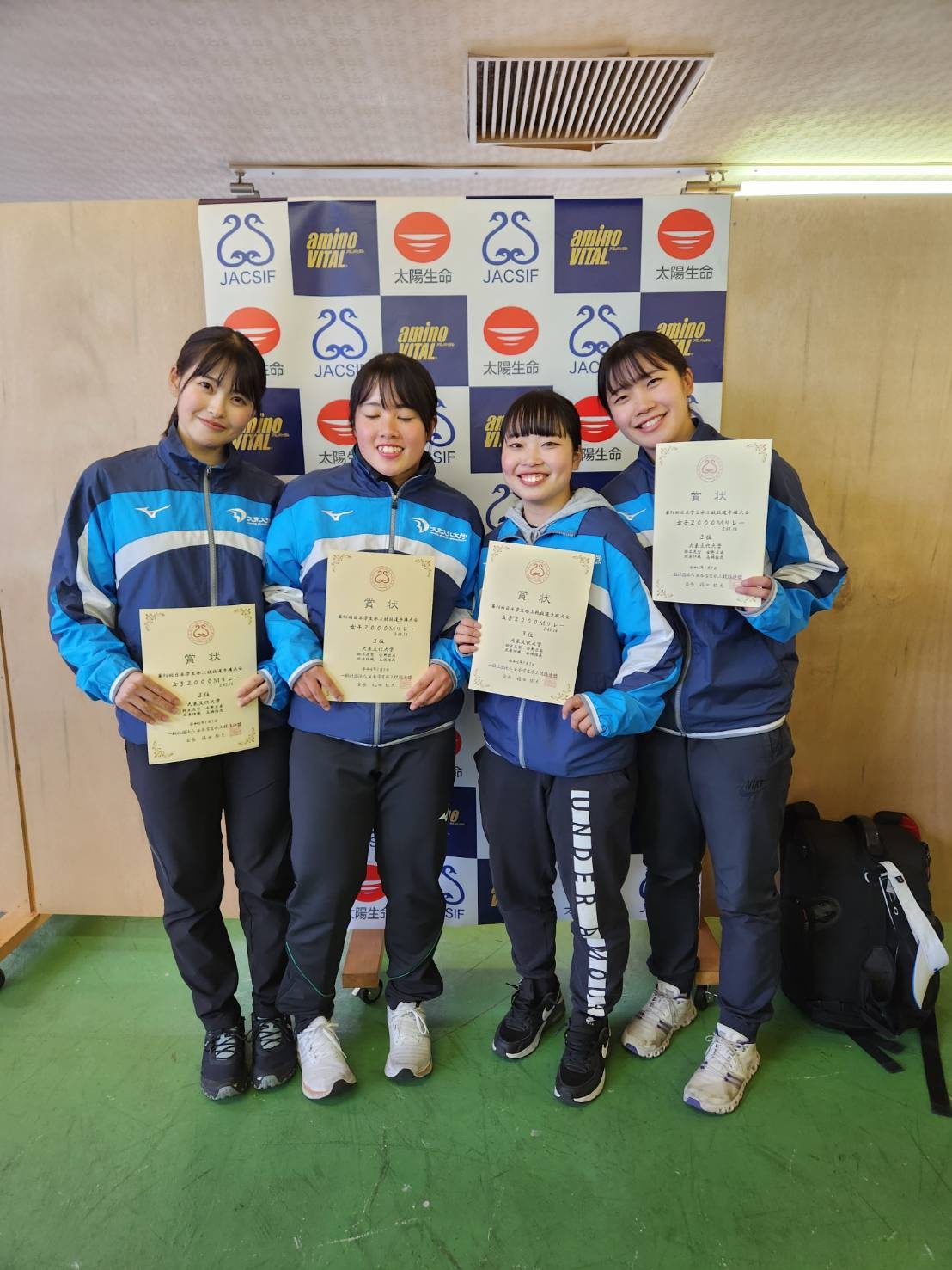 女子ﾘﾚｰ高橋選手・北原選手・鈴木選手・金野選手
