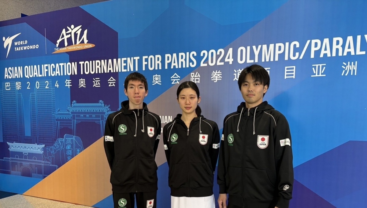 （左から）前田秀隆選手、加藤柚帆選手、岩城海翔選手